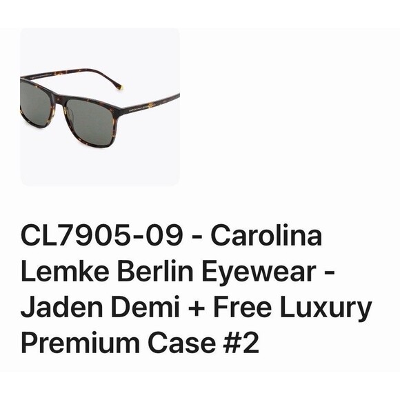 Carolina Lemke Berlin EyewearJaden Demi, Free Luxury Case CL7905-09 main image 5
